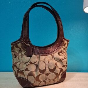 Coach ERGO Pleated Signature Canvas Hobo- Shoulder Bag